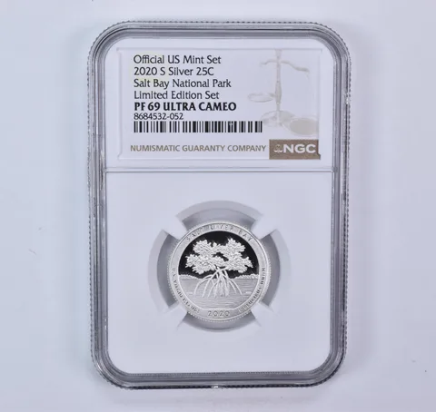 2020-S ATB Quarter Silver Salt Bay NP Limited Edition Set PF69 UCAM NGC Brwn Lbl