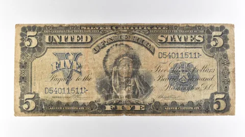 1899 $5 Silver Certificate Large Note Blue Seal *3106