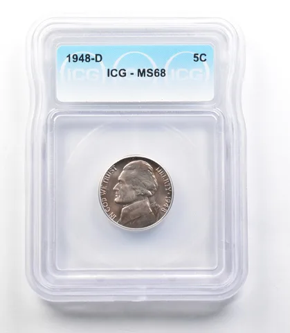 1948-D Jefferson Nickel MS68 ICG a3448