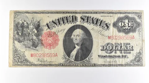 1917 $1 Legal Tender Large Note Red Seal FR#39 *0599