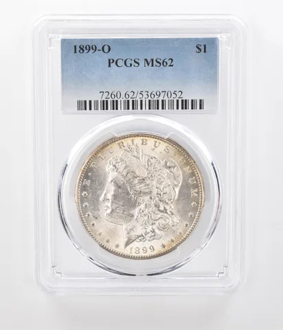 1899-O Morgan Silver Dollar MS62 PCGS Peripheral Tone Reverse a1183