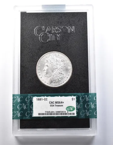 1881-CC Morgan Silver Dollar GSA Treasure MS64+ CAC *9373
