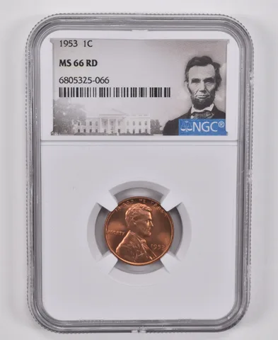1953 Lincoln Wheat Cent MS66 RD NGC Special Label
