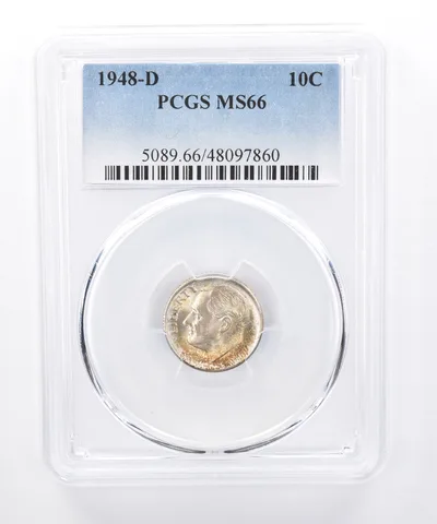 1948-D Roosevelt Dime MS66 PCGS Beautiful Tone *8348