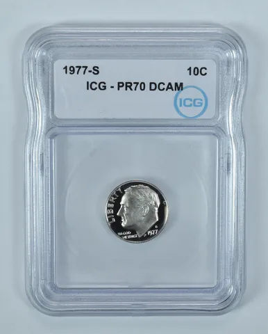 1977-S Roosevelt Dime PR70 DCAM ICG