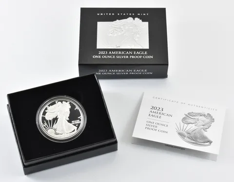 2023-W American Silver Eagle PROOF 1 Oz Silver - Coin & Box & COA