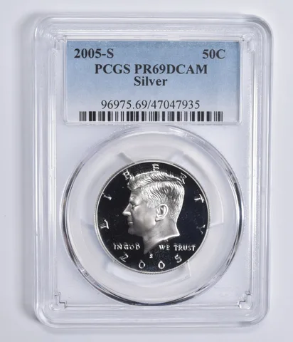 2005-S Kennedy Half Dollar Silver PR69 DCAM PCGS Blue Lbl