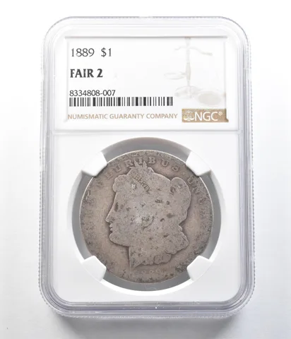 1889 Morgan Silver Dollar Fair 2 NGC Lowball *9620