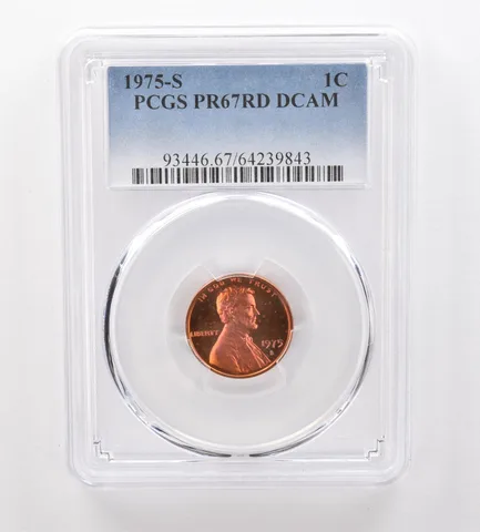 1975-S Lincoln Memorial Cent PR67 RD DCAM PCGS Beautiful Tone *2089