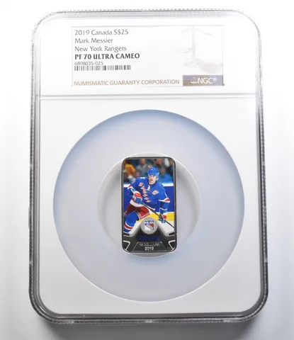 2019 Canada 25 Dollars Silver Mark Messier New York Rangers PF70 UCAM NGC *4299