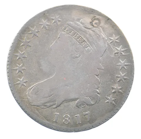 1817 Capped Bust Half Dollar O-105A R4 Holed Repaired *5051