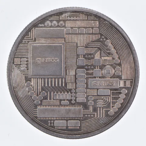 VINTAGE Bitcoin Silver Bullion Round .999 Fine Silver 1 Oz Round *586