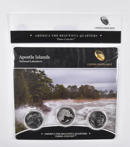 2018 Apostle Island National Park PDS ATB 3 Quarter Coin Set Unc BU