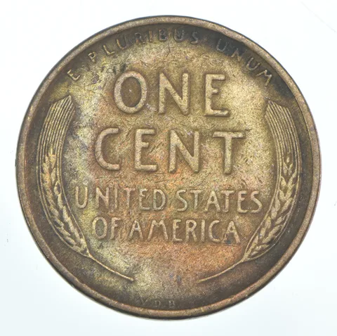1909 VDB Lincoln Wheat Cent F+