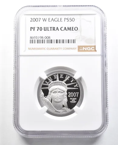2007-W $50 American Platinum Eagle 1/2 Oz Platinum PF70 UCAM NGC