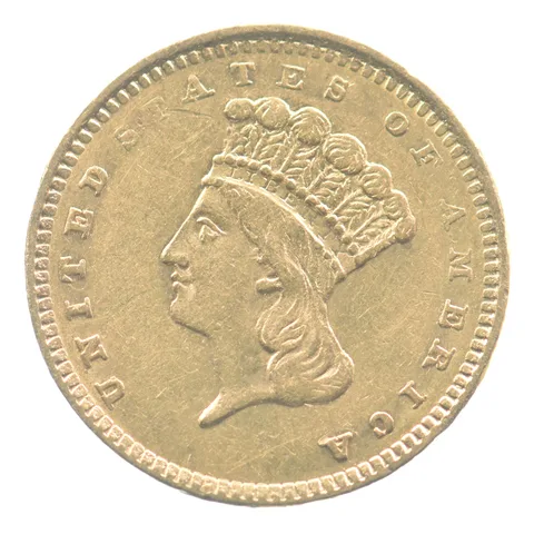 1861 $1 Indian Princess Head Gold Dollar *9607