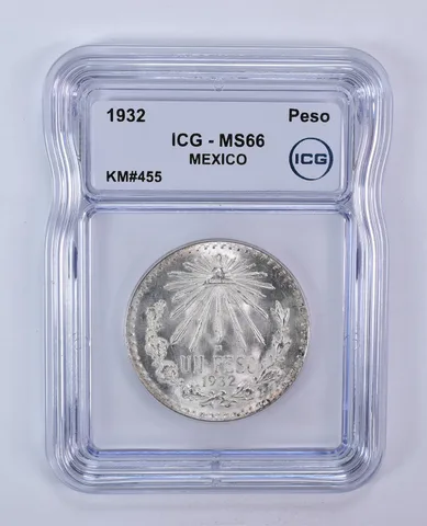 1932 Mexico Peso KM#455 MS66 ICG