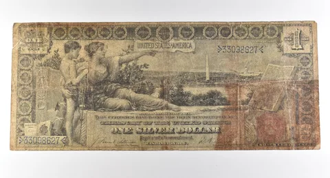 1896 $1 Silver Certificate Large Note Red Seal *3035