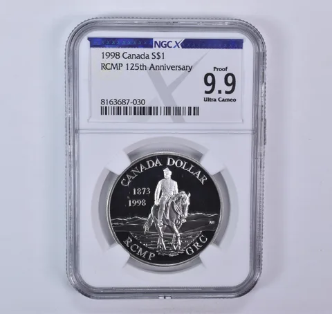 1998 Canada 1 Dollar Silver RCMP Proof 9.9 UCAM NGC X NGCX