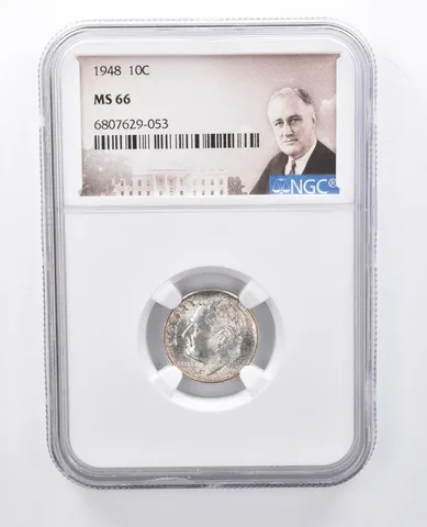 1948 Roosevelt Dime MS66 NGC Beautiful Sheen *7930