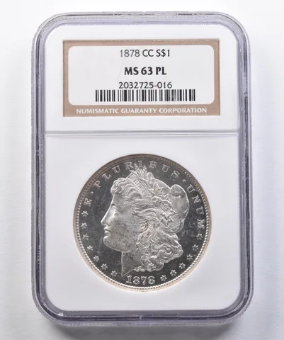 1878-CC Morgan Silver Dollar PL MS63 NGC *2601