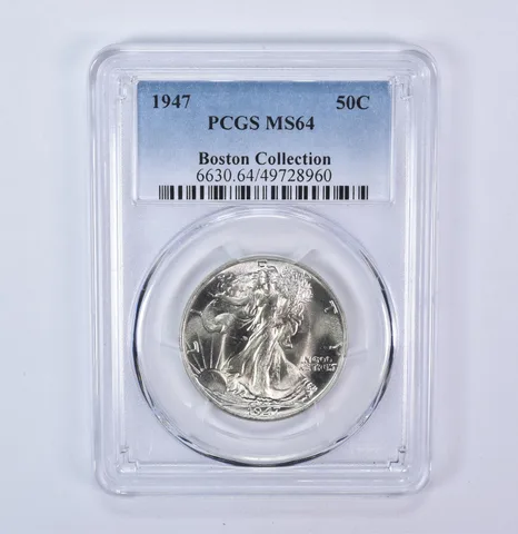 1947 Walking Liberty Half Dollar Boston Collection MS64 PCGS