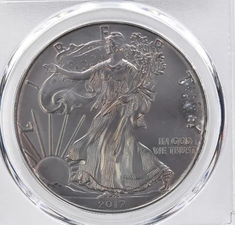 2017 American Silver Eagle MS68 PCGS Beautiful Tone *1254