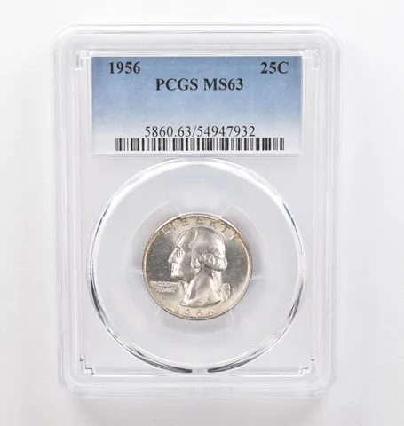 1956 Washington Quarter MS63 PCGS Beautiful Tone Reverse *0307