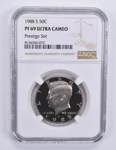 1988-S Kennedy Half Dollar Prestige Set PF69 UCAM NGC Brown Label