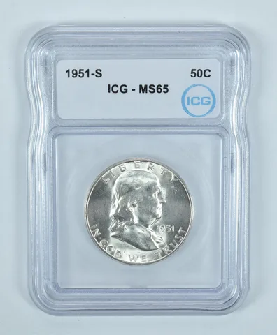 1951-S Franklin Half Dollar MS65 ICG