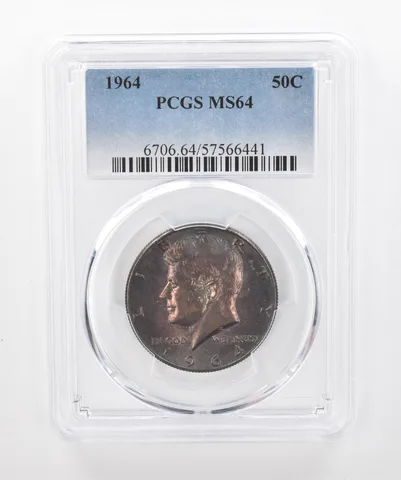 1964 Kennedy Half Dollar MS64 PCGS Beautiful Tone a1375