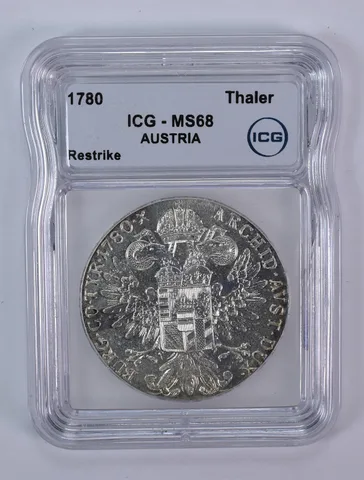 1780 Austria Thaler Restrike MS68 ICG