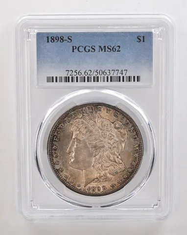 1898-S Morgan Silver Dollar MS62 PCGS Beautiful Tone *4328