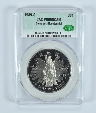 1989-S Congress Commemorative Silver Dollar PR69 DCAM CAC CACg