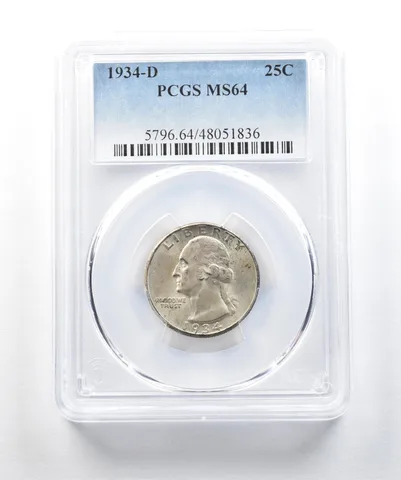 1934-D Washington Quarter MS64 PCGS *0175