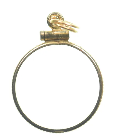 12k 0.7 Gram Gold Filled 15.5mm Coin Bezel Pendant Frame Edge *4990
