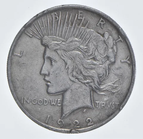 Better - 1922 Peace Silver Dollar - 90% US Coin *635