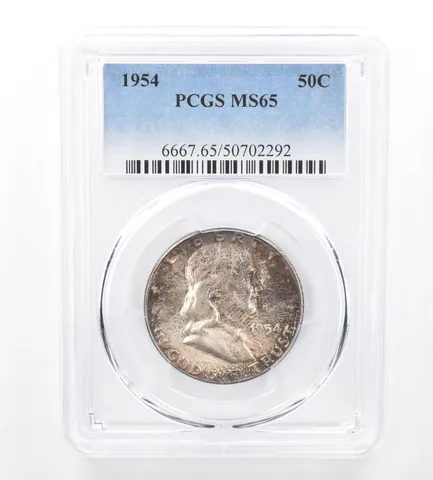1954 Franklin Half Dollar MS65 PCGS Beautiful Tone a1769