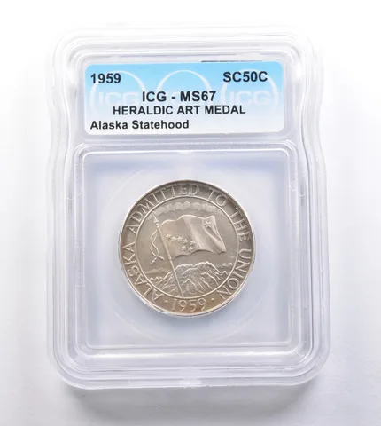 1959 So Called Half Dollar Alaska Statehood MS67 ICG