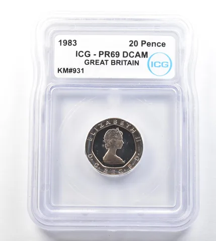 1983 Great Britain 20 Pence KM#931 PR69 DCAM ICG a3301