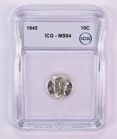 1945 Mercury Dime MS64 ICG