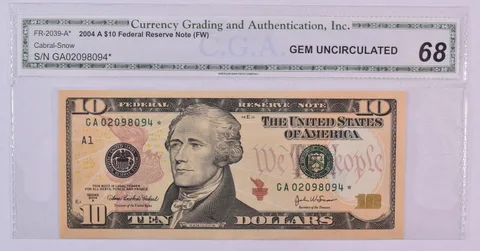 2004-A $10 Federal Reserve Star Note Fr. 2039-A* *3361