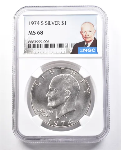 1974-S Eisenhower $1 Silver MS68 NGC Special Label