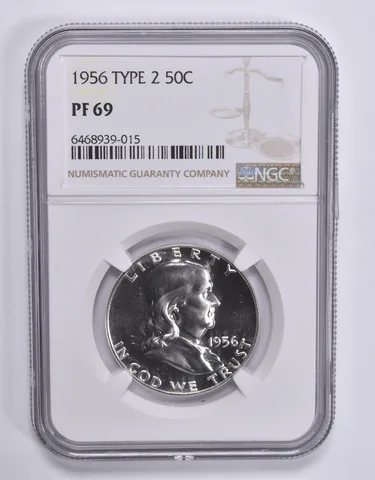 PF69 1956 Franklin Half Dollar Type 2 NGC *1801