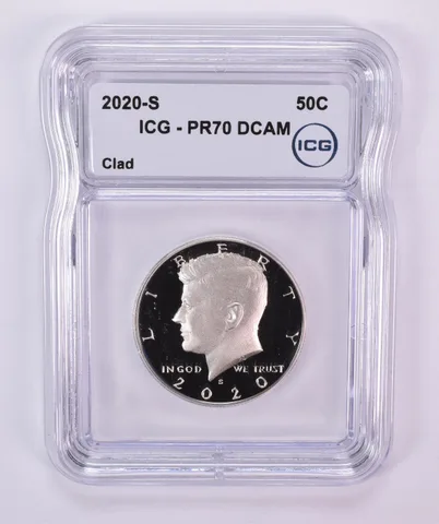 2020-S Kennedy Half Dollar Clad PR70 DCAM ICG