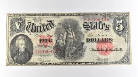 1907 $5 Legal Tender Large Note Red Seal *3114