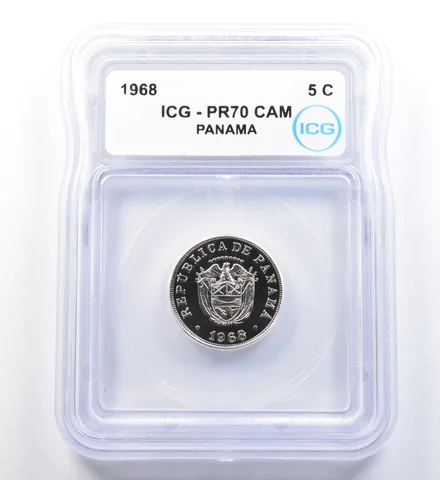 1968 Panama 5 Cents PR70 CAM ICG a1106