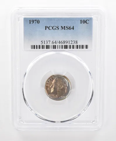 1970 Roosevelt Dime MS64 PCGS Beautiful Tone *2719