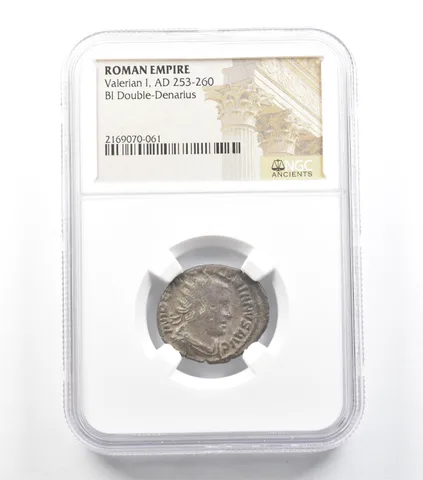 AD 253-260 Roman Empire Valerian I BI Double-Denarius NGC *5922