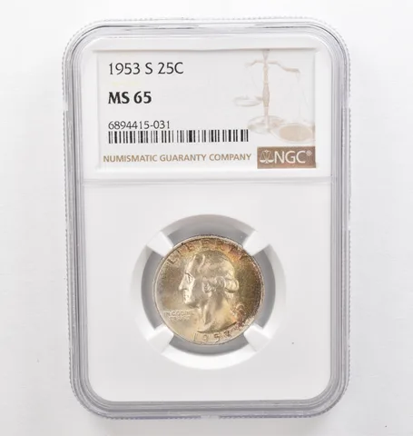 1953-S Washington Quarter MS65 NGC Beautiful Tone *0289